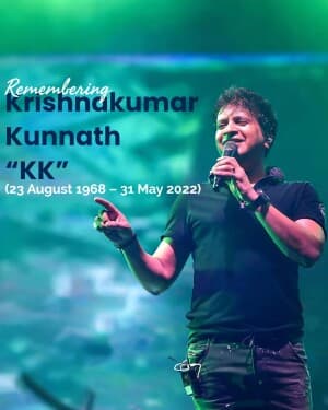 KK Death Anniversary flyer