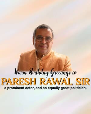Paresh Rawal Birthday poster