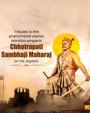 Chhatrapati Sambhaji Maharaj Jayanti poster