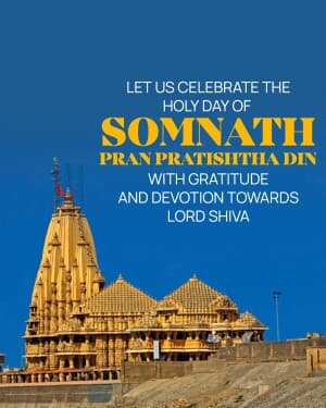 Somnath Pran Pratishtha Din flyer