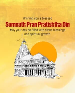 Somnath Pran Pratishtha Din illustration