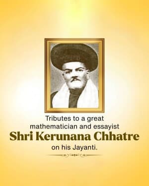 Kerunana Lakshman Chatre Jayanti post