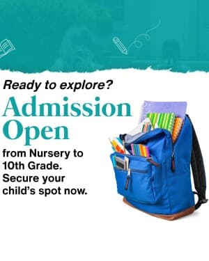 Admission Open flyer