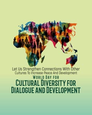 World Day for Cultural Diversity for Dialogue and Development event poster