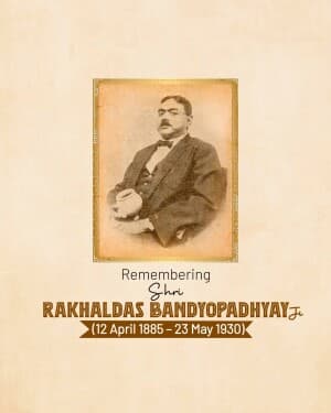 Rakhaldas Bandyopadhyay Punyatithi poster