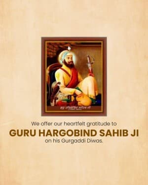 Guru Hargobind Sahib Gurgaddi Diwas event poster