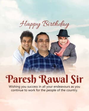 Paresh Rawal Birthday flyer