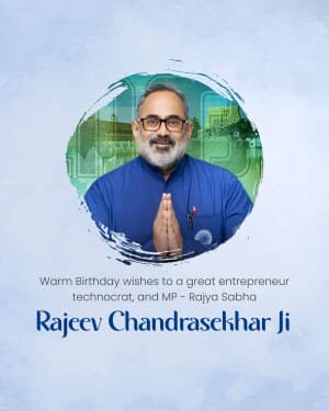 Rajeev Chandrasekhar Birthday event poster