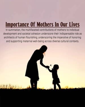 Importance of Mothers in Our Lives illustration