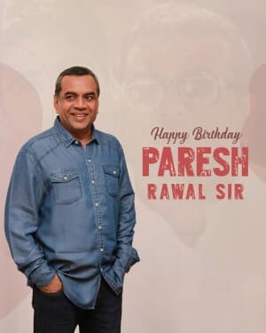 Paresh Rawal Birthday event poster