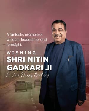 Nitin Gadkari Birthday poster