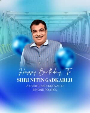 Nitin Gadkari Birthday banner