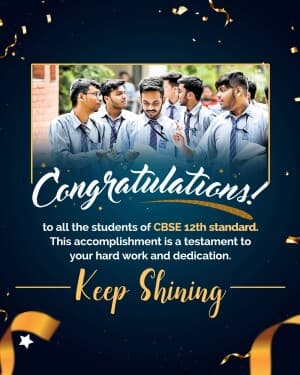 CBSE 10-12th Result poster