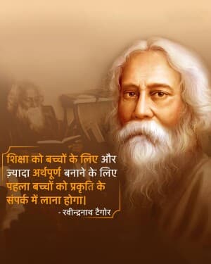 Rabindranath Tagore Social Media poster