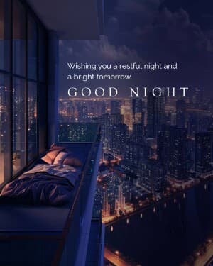 Good Night whatsapp status poster