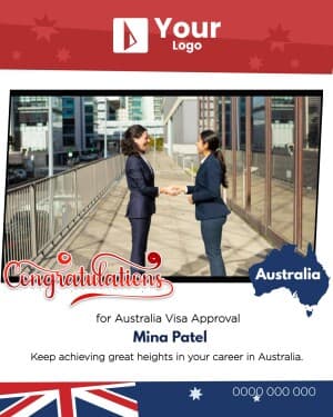 Congratulations Visa Approved marketing flyer