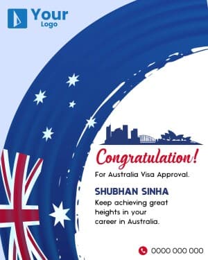 Congratulations Visa Approved Facebook Poster