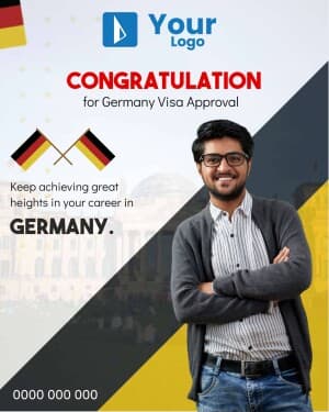 Congratulations Visa Approved poster Maker