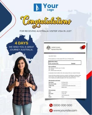 Congratulations Visa Approved facebook ad banner