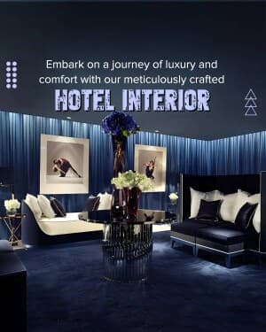 Hotel & Restaurant Furniture marketing poster