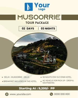 Tourism Places Templates Instagram flyer