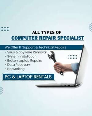Laptop Repairing Services facebook ad