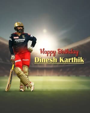 Dinesh Karthik Birthday banner