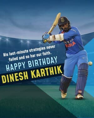 Dinesh Karthik Birthday image