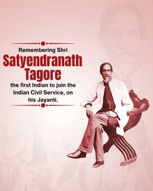 Satyendranath Tagore  Jayanti image