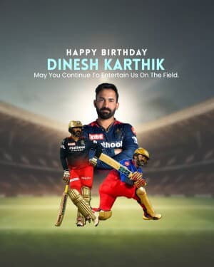 Dinesh Karthik Birthday graphic