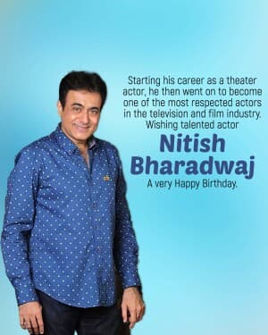 Nitish Bharadwaj birthday image