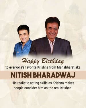 Nitish Bharadwaj birthday graphic