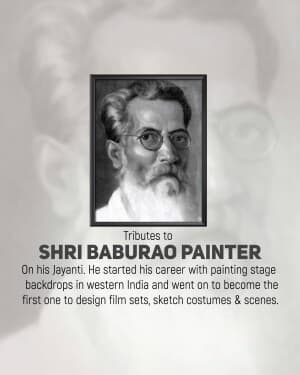 Baburao Painter Jayanti graphic