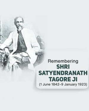 Satyendranath Tagore  Jayanti poster