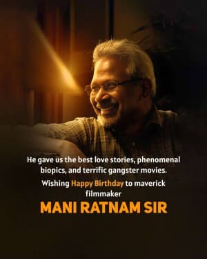 Maniratnam Birthday flyer