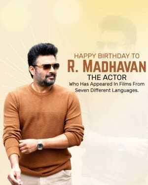 R. Madhavan Birthday banner