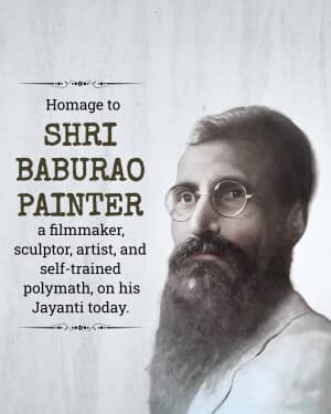 Baburao Painter Jayanti poster