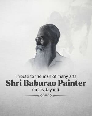 Baburao Painter Jayanti event poster