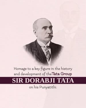 Dorabji Tata Punyatithi flyer