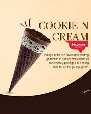 Ice cream promotional template