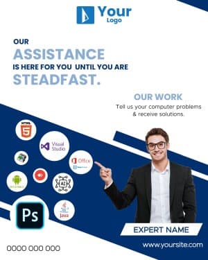 Computer Classes Templates Instagram flyer