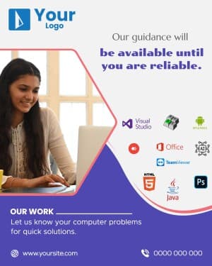 Computer Classes Templates ad template