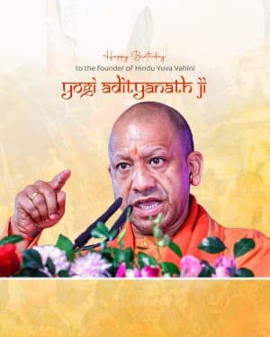 Yogi Adityanath Birthday banner