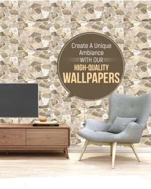 Wallpaper for walls promotional template