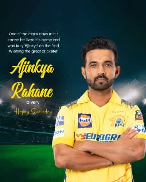 Ajinkya Rahane Birthday image