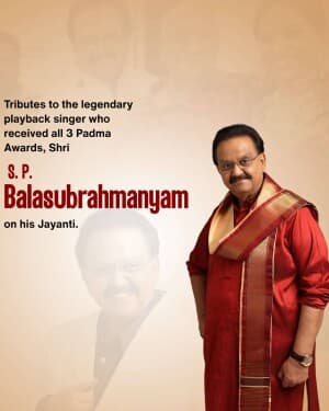 S. P. Balasubrahmanyam Jayanti flyer