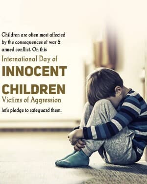 International Day of Innocent Children Victims of Aggression flyer