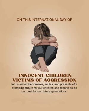 International Day of Innocent Children Victims of Aggression event poster