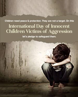 International Day of Innocent Children Victims of Aggression banner