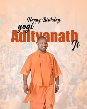 Yogi Adityanath Birthday illustration